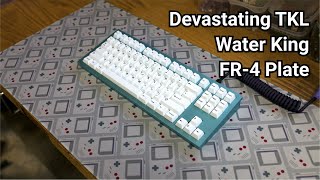 Devastating TKL w Stock Everglide Water King Aqua King switches on FR4 plate Typing Sound [upl. by Eaned]