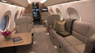 Gulfstream G400 long range jet interior exterior tour [upl. by Beora926]