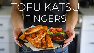 SUPER CRISPY Tofu Katsu Fingers Recipe youll FALL IN LOVE WITH [upl. by Kyred]