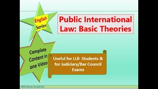 Public International Law Basic Theories [upl. by Ahdar]