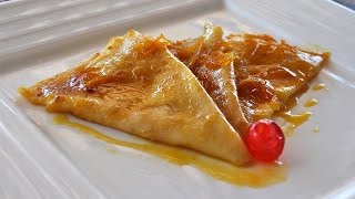 Crepes Suzette  Recetas Mallorquinas [upl. by Anazus]