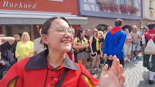 Fanfarenzug Neuhof und De Zwiebels beim Weinfest in Bernkastel  Kues 2023 mit quotDer kleinen Kneipequot [upl. by Anadal]