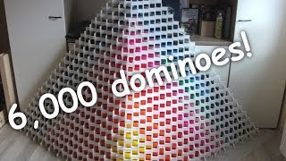 6000 dominoes Big Pyramid Project with Linux5324 [upl. by Esir710]