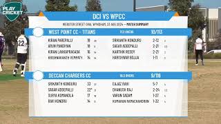 Melbourne Cricket AssociationWestDiv BT20Grand FinalsDeccan Chargers CC vs West Point CCTitans [upl. by Coleman768]