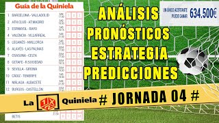 🔥 LA QUINIELA JORNADA 04  TEMPORADA 2024 2025 ✅ LIGA PRONOSTICOS  CANAL DE QUINIELA EN YOUTUBE [upl. by Renelle656]