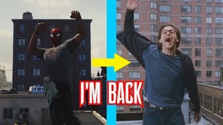 SpiderMan PS4 Recreating SpiderMan 2 quotIm Back My Backquot Scene [upl. by Byrn986]