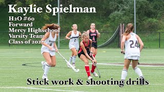 Kaylie Spielman  Class of 2027  Stick Work amp Shooting Drills [upl. by Ttekcirc]