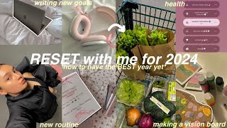 2024 RESET with me✨📖 how to have your best year vision board  goal setting  productive planning [upl. by Vanessa]