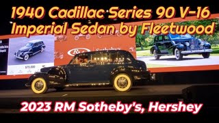 1940 Cadillac Series 90 V16 Imperial Sedan 2023 RM Sothebys Hershey classiccars cadillac [upl. by Iaka]