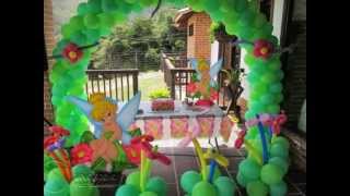 🤩 DECORACION CON GLOBOS  TINKER BELL CAMPANITA  2 [upl. by Sucitivel]