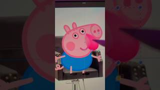 George Pig Transformation 😮‍💨🙈✨ art peppapig makeup [upl. by Schram595]