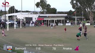 GDFNL RD5  Belmont vs Anakie  4524 [upl. by Ryle]