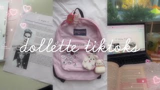 🎀 romanticizing school like an it girl 🎀 dollettegirlypink tiktok compilation [upl. by Boehike]