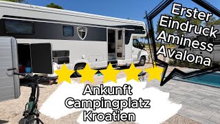 Ankunft am Campingplatz Aminess Avalona auf Pag amp Erster Eindruck [upl. by Arima742]