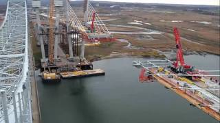 Watch timelapse video of new Goethals Bridge being built [upl. by Eelinej]