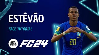 EA FC24 Player Creation Guide ESTEVAO WILLIAN Lookalike Face Tutorial  Stats [upl. by Carlisle329]