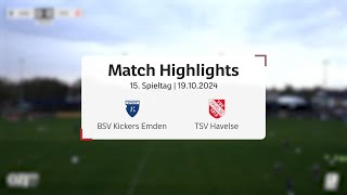 TSV Havelse kann das Topspiel gegen BSV Kickers Emden gewinnen l Regionalliga Nord 15Spieltag [upl. by Enattirb]