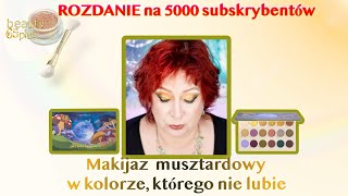 ROZDANIE🔥🔥🔥5000 Subskrybentów 🔥🔥🔥 Makijaż 65 plus w kolorze musztardowym którego nie lubię 🙈 [upl. by Theurich]