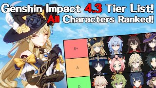 Genshin Impact Version 43 Tier List All Characters Ranked [upl. by Hairahs]