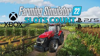 SLOTS COUNT on consoles  All Vehicles amp Equipment  Farming Simulator 22 [upl. by Odie751]