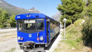 Chemins de fer de Provence  Passage de lautorail X303 à la halte de Baus Roux  Octobre 2023 [upl. by Theodoric]