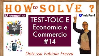 TOLC E Test di ingresso matematicilogica università di Economia e Commercio Aziendale Cisia on line [upl. by Aiello]