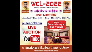 Wagholi Cricket League 2022  Upsarpanch Karandak  Live Auction [upl. by Hairom]