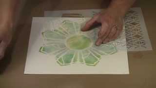 Barb Demos Margaret Applins Stencil Design Tools by Jogglescom [upl. by Ariahaj]