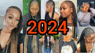 Latest and trendy cornrows braids styles  Braids Hairstyles for black ladies 2024 hairstyles [upl. by Darra]