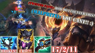 FULL AP MALPHITE IS BROKEN IN SEASON 14 GARAUNTEED ONE SHOTS15 KILLS IN 20 MINUTES [upl. by Ainsley]