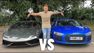 LAMBORGHINI HURACAN VS AUDI R8  WHICH IS BETTER [upl. by Oibaf151]