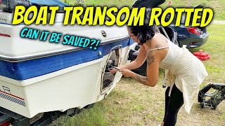 DIY Fixing Boat Transom  Boat Restoration Part 11 [upl. by Nothsa976]