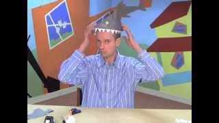 Make a paper shark hat An easy craft for kids by World Book [upl. by Durstin]