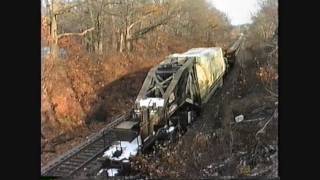 2 oversize loads move by rail second load on a Schnabel Car January 1992 [upl. by Paske]