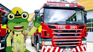 Fire Truck  Geckos Real Vehicles  Trucks For Kids  Learning Videos For Toddlers  Firefighters [upl. by Schaab319]