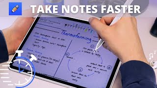 5 Tips To Take Faster Notes Using Notability 2022 [upl. by Ecerahs874]