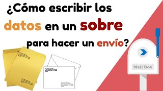 ¿Cómo escribir los datos en un sobre para hacer un envío por correo con ejemplos [upl. by Arlene250]