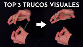 TOP 3 TRUCOS VISUALES  Magia con gomas elásticas [upl. by Arela27]