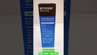 Betadine Throat spray throatpain virus oral [upl. by Anitel]