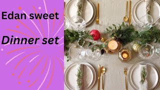 Edan Sweet dinner set unboxing  November 8 2024 [upl. by Dyrraj]