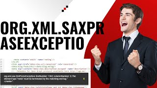 orgxmlsaxSAXParseException lineNumber 1362 columnNumber 3  HTML code problem  head code [upl. by Flight]