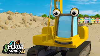 The Excavator Song  Dig Holes and Have Fun｜Geckos Garage Songs｜Kids Songs｜Trucks for Kids [upl. by Lien83]