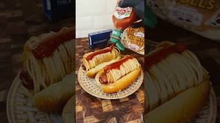 🤯Spaghetti Hotdogs😱 shorts TheJoshElkin KyleIstook [upl. by Molini]