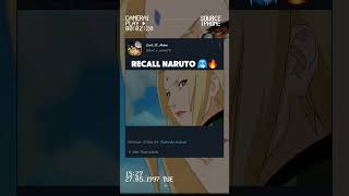 RECALL NARUTO 🥶🔥 shortanime naruto shortsfeed anime narutoshippuden shortvideo shorts short [upl. by Ilario]