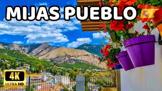 🇪🇦4K MIJAS PUEBLO Spain Beautiful White Village on a Hillside  Summer 2023 Costa del Sol [upl. by Annairol]