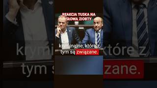 Ziobro Polityka Reakcja Tuska na słowa Ziobry [upl. by Yardna]