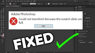 Scratch Disks are Full in Photoshop  Could not open Because the scratch disks are full  BKOfficial [upl. by Hsiekal]