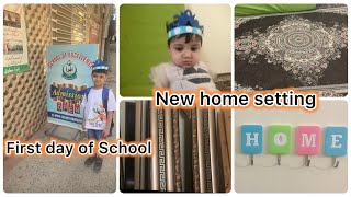 New home ki setting  first day of school  Alia Zeeshan vlogs [upl. by Lancelle618]