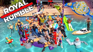 Pool Royal Rumble WWE Action Figure Match [upl. by Jarin]