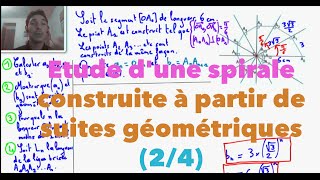 Etude dune spirale construite à partir de suites géométriques 44 [upl. by Theurer]